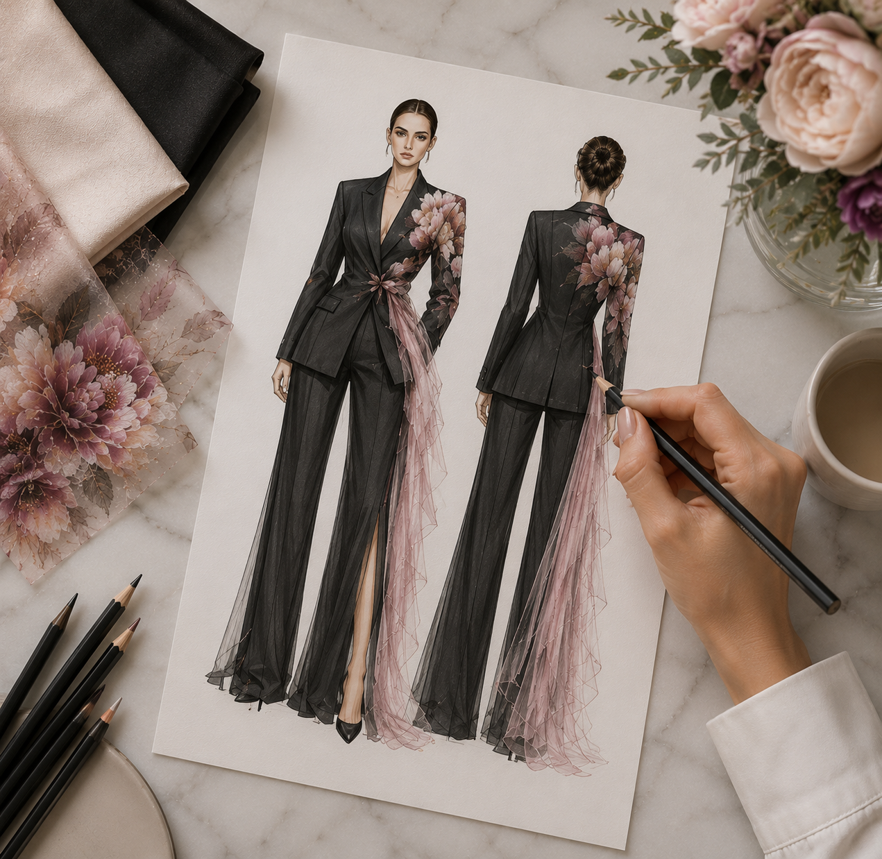 Design and develop luxury fashion collections with Maison FILENKO. Couture sketches, pattern making, prototypes and production support from Monaco